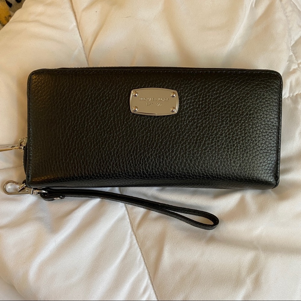 Michael Kors Black Pebbled Leather Wallet